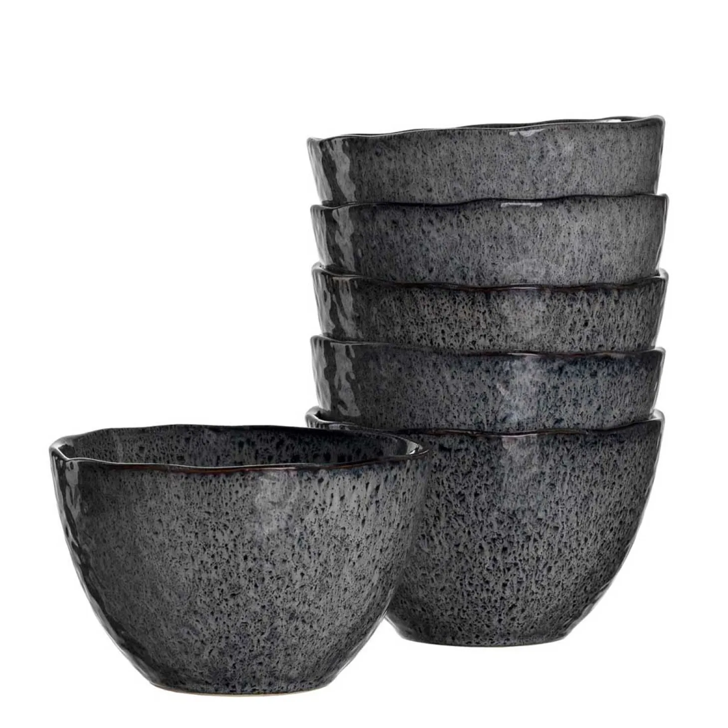 Keramikschale MATERA 15 cm anthrazit 6er-Set
