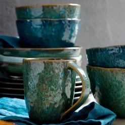 Keramikschale MATERA 15 cm grün 6er-Set