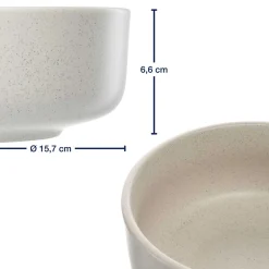 Keramikschale ROMA 16 cm creme 6er-Set