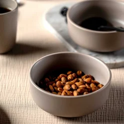 Keramikschale ROMA 16 cm taupe 6er-Set