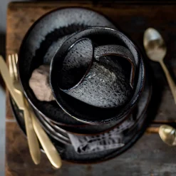 Keramiktasse MATERA 430 ml anthrazit 6er-Set