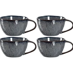 Keramiktasse MATERA 290 ml anthrazit 4er-Set