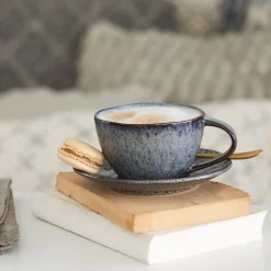 Keramiktasse MATERA 290 ml anthrazit 4er-Set