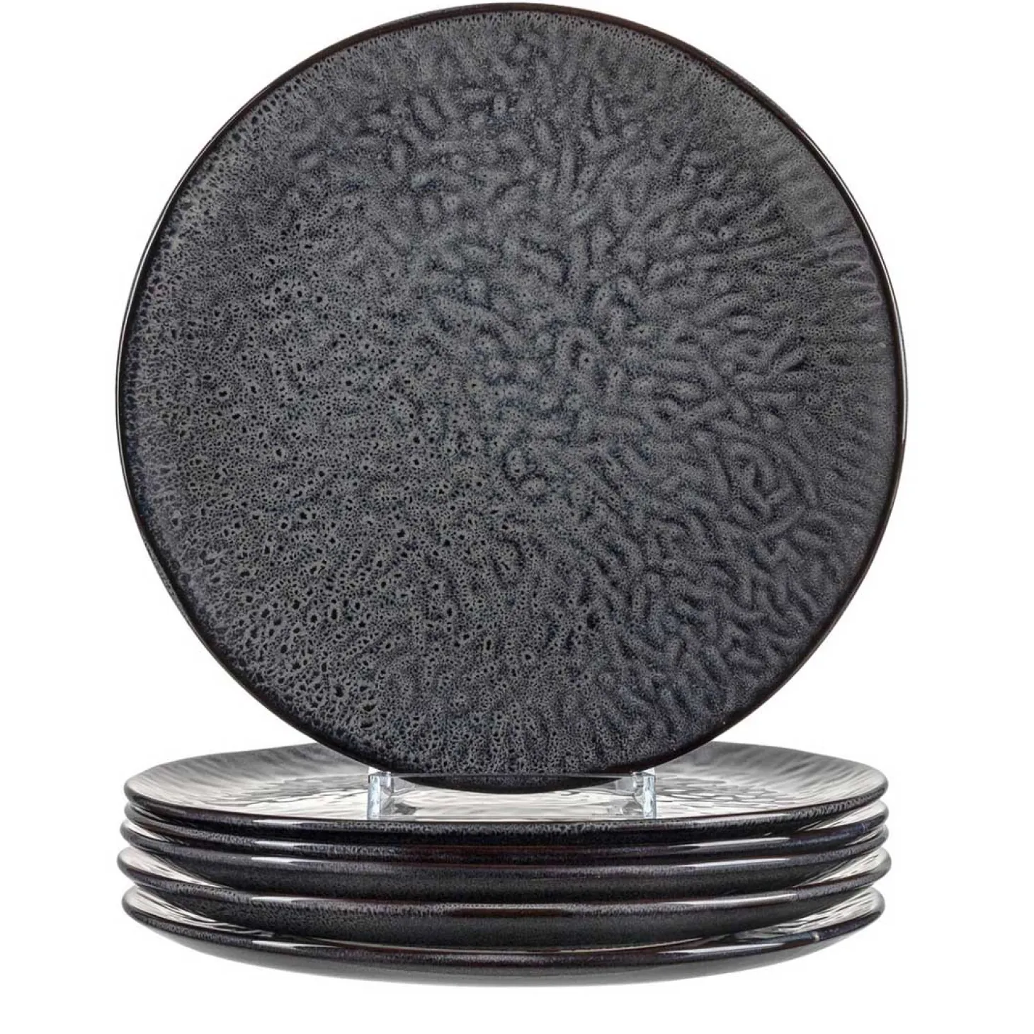Keramikteller MATERA 27 cm anthrazit 6er-Set