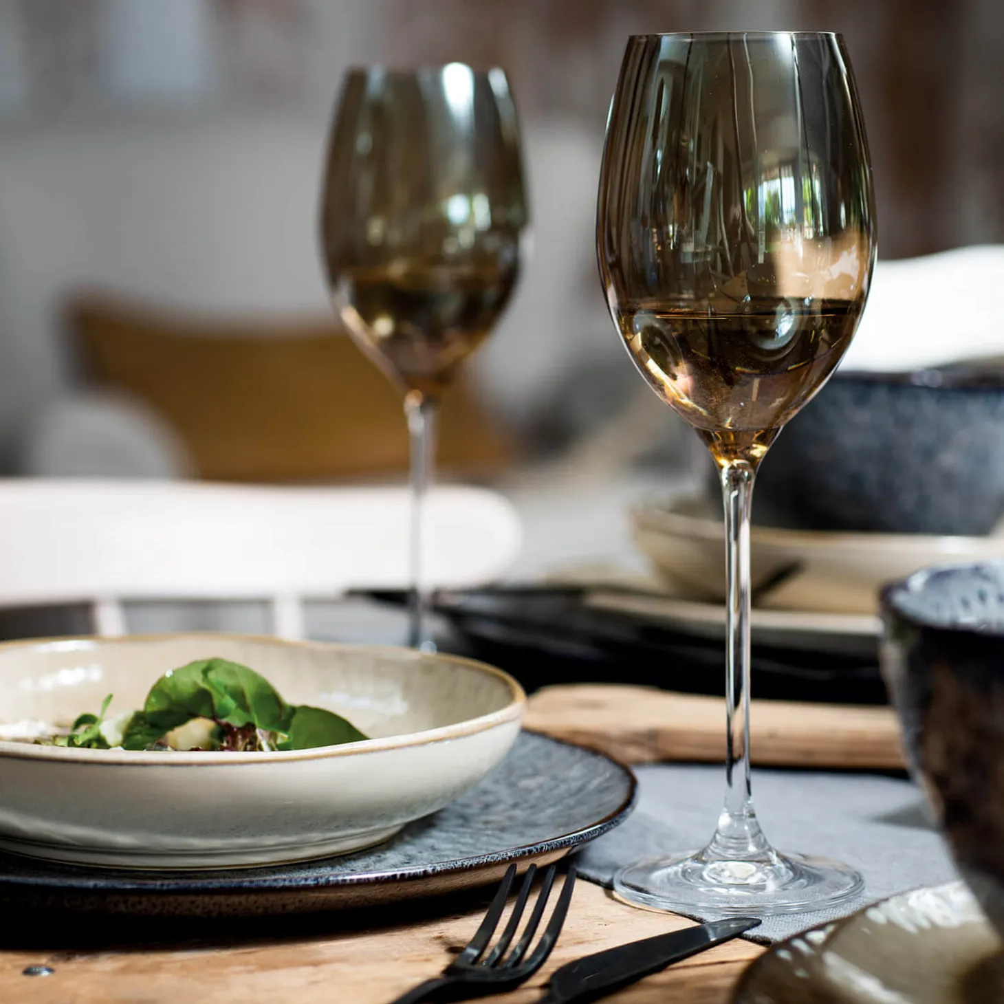 Keramikteller MATERA 27 cm anthrazit 6er-Set