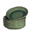 Keramikteller MATERA 21 cm grün tief 6er-Set