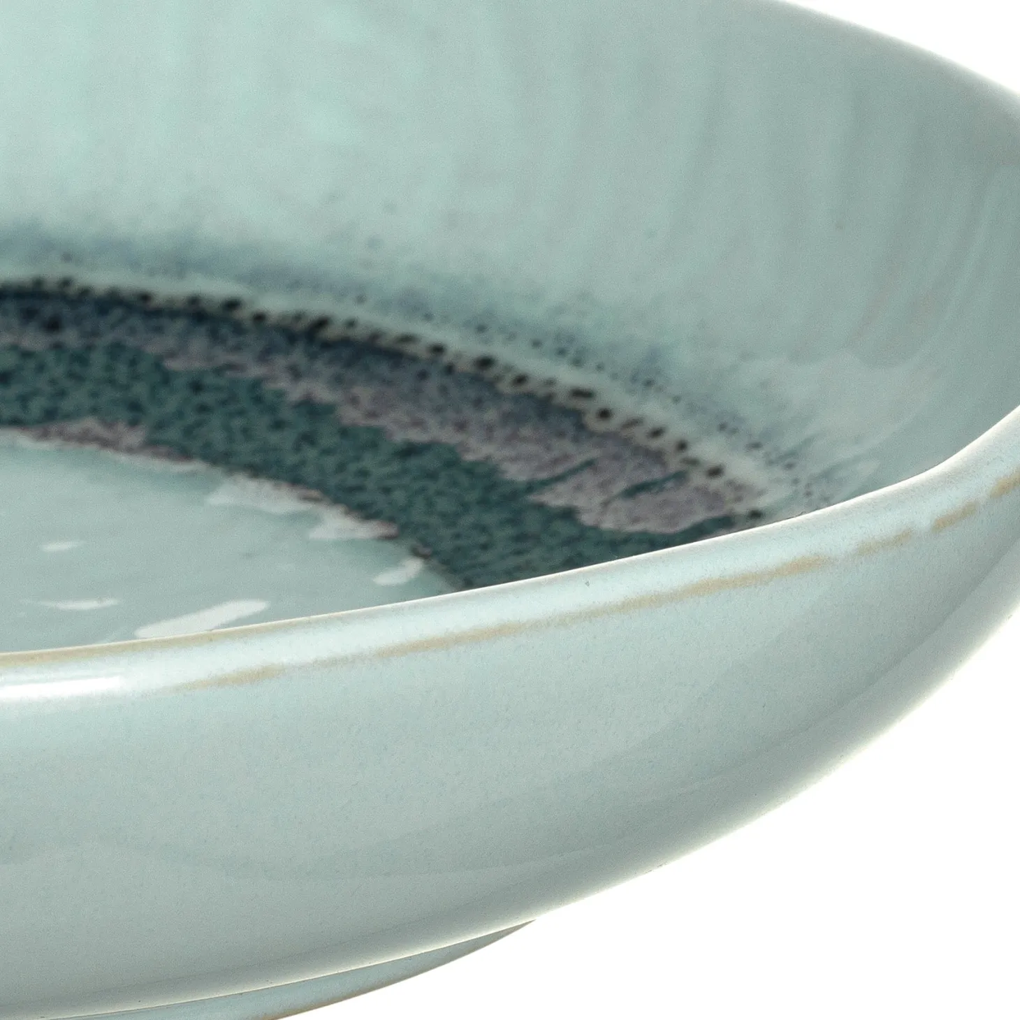 Keramikteller MATERA 21 cm blau tief 6er-Set