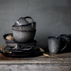 Keramikteller MATERA 23 cm anthrazit 6er-Set