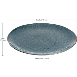 Keramikteller MATERA 27 cm blau 6er-Set