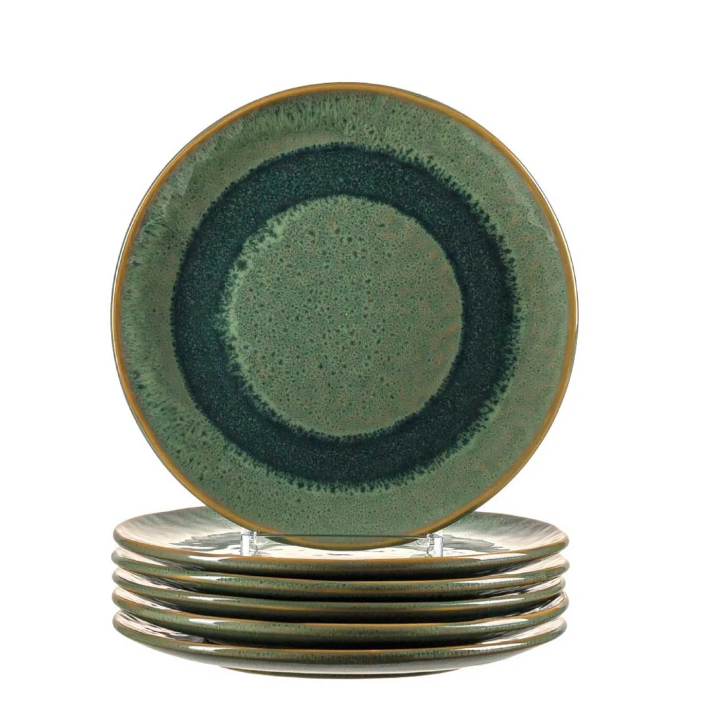Keramikteller MATERA 23 cm grün 6er-Set