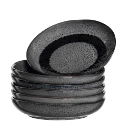 Keramikteller MATERA 21 cm anthrazit tief 6er-Set