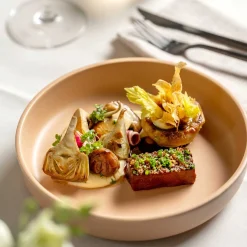 Keramikteller ROMA 20 cm apricot tief 6er-Set