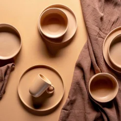 Keramikteller ROMA 22 cm apricot 6er-Set