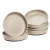 Keramikteller ROMA 20 cm beige tief 6er-Set
