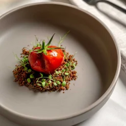 Keramikteller ROMA 20 cm beige tief 6er-Set