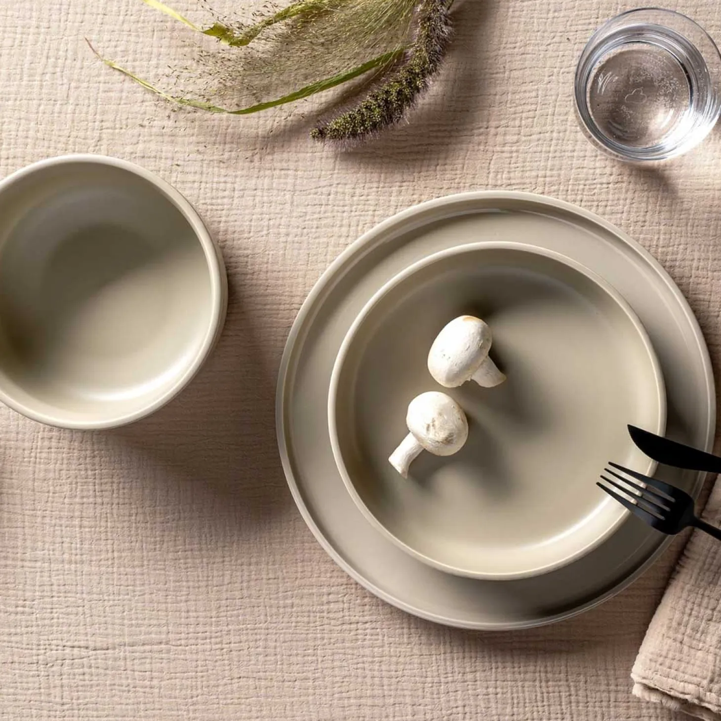 Keramikteller ROMA 27 cm beige 6er-Set