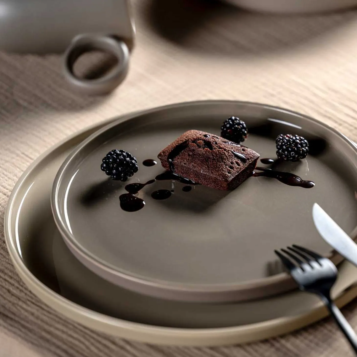 Keramikteller ROMA 27 cm beige 6er-Set