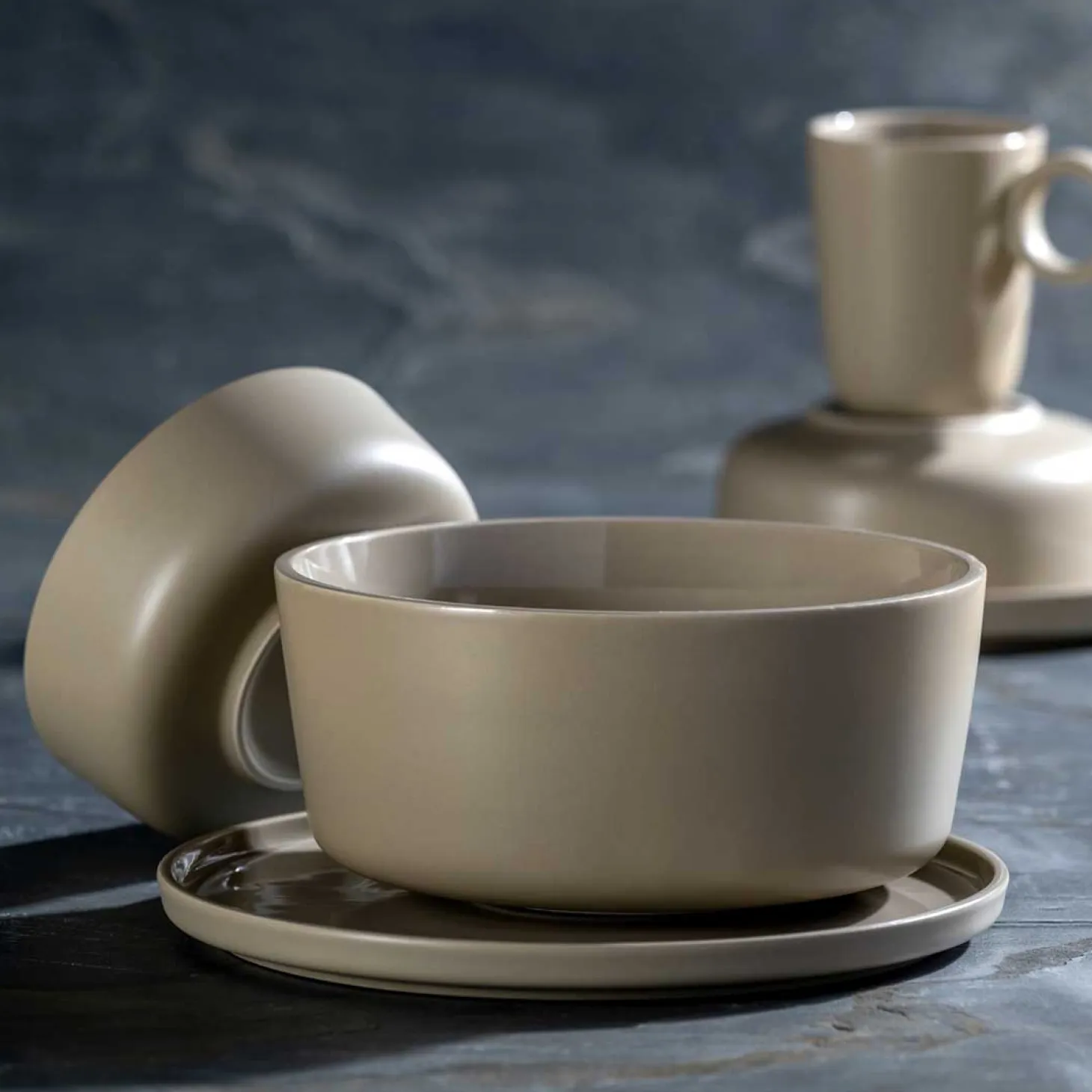 Keramikteller ROMA 27 cm beige 6er-Set