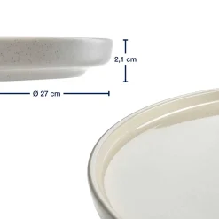 Keramikteller ROMA 27 cm creme 6er-Set