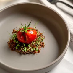 Keramikteller ROMA 20 cm taupe tief 6er-Set