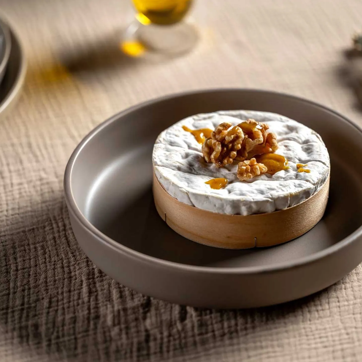 Keramikteller ROMA 20 cm taupe tief 6er-Set