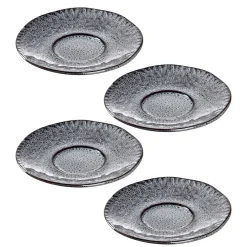 Keramikuntertasse MATERA 15 cm anthrazit 4er-Set