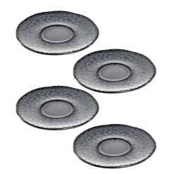 Keramikuntertasse MATERA 11 cm anthrazit 4er-Set