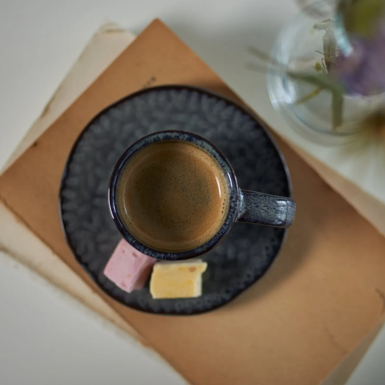 Keramikuntertasse MATERA 11 cm anthrazit 4er-Set