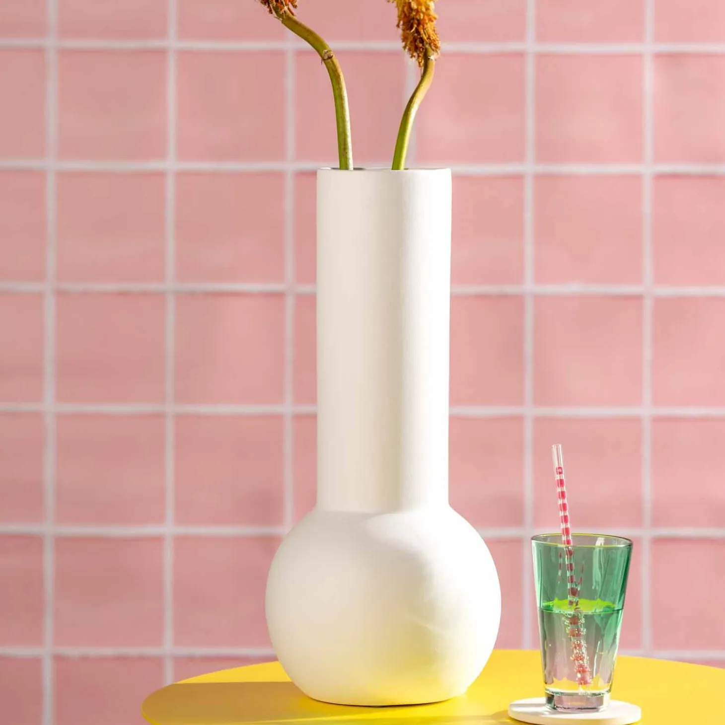 Keramikvase BRERA 42 cm weiß