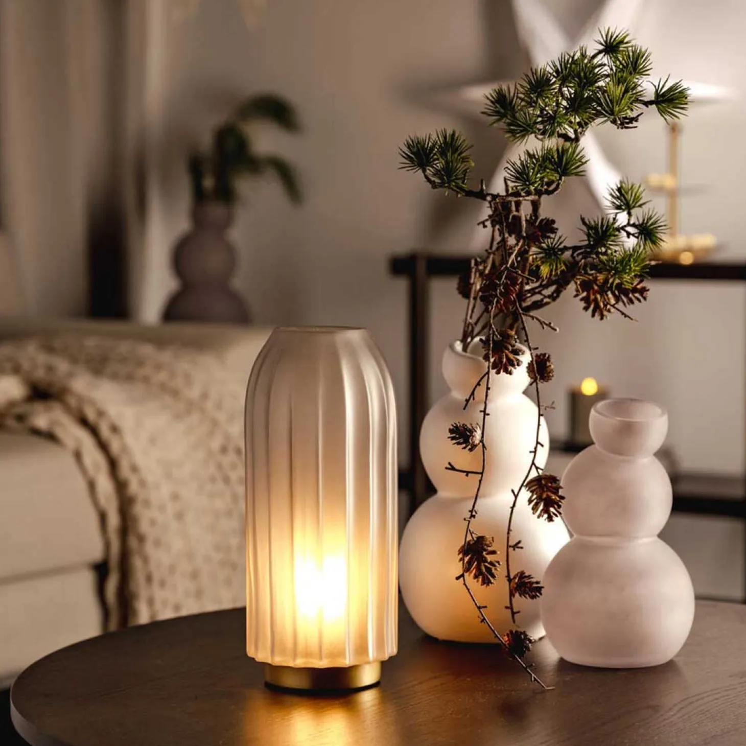 Keramikvase SILENZIO 26 cm weiß