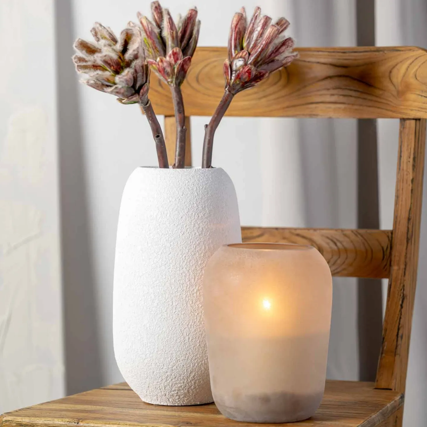 Keramikvase TROGOLO 30 cm weiß