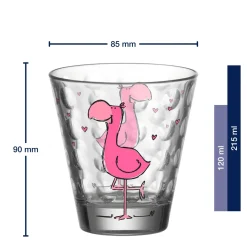 Kinderbecher BAMBINI OPTIC 215 ml Flamingo 6er-Set