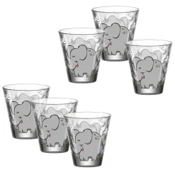 Kinderbecher BAMBINI OPTIC 215ml Elefant 6er-Set