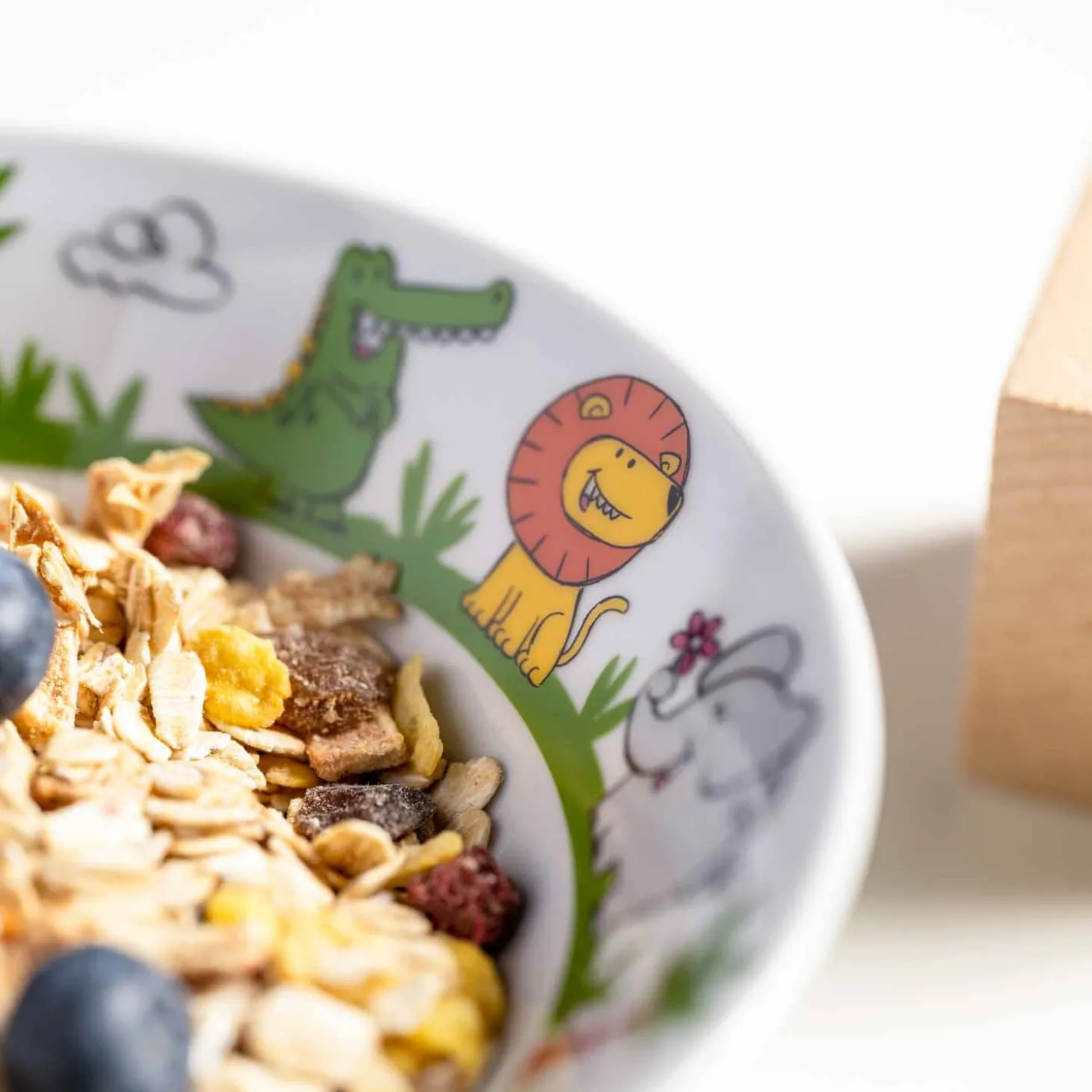 Kindergeschirr BAMBINI Krokodil/Elefant/Löwe 3-teilig