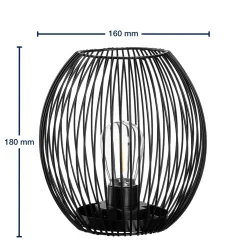 Laterne mit LED CASOLARE 18 cm schwarz