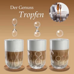 Latte Macchiato Glas GOCCE 380ml 2. Variante 2er-Set