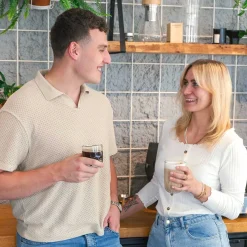 Latte Macchiato Glas GOCCE 380ml 3. Variante 2er-Set