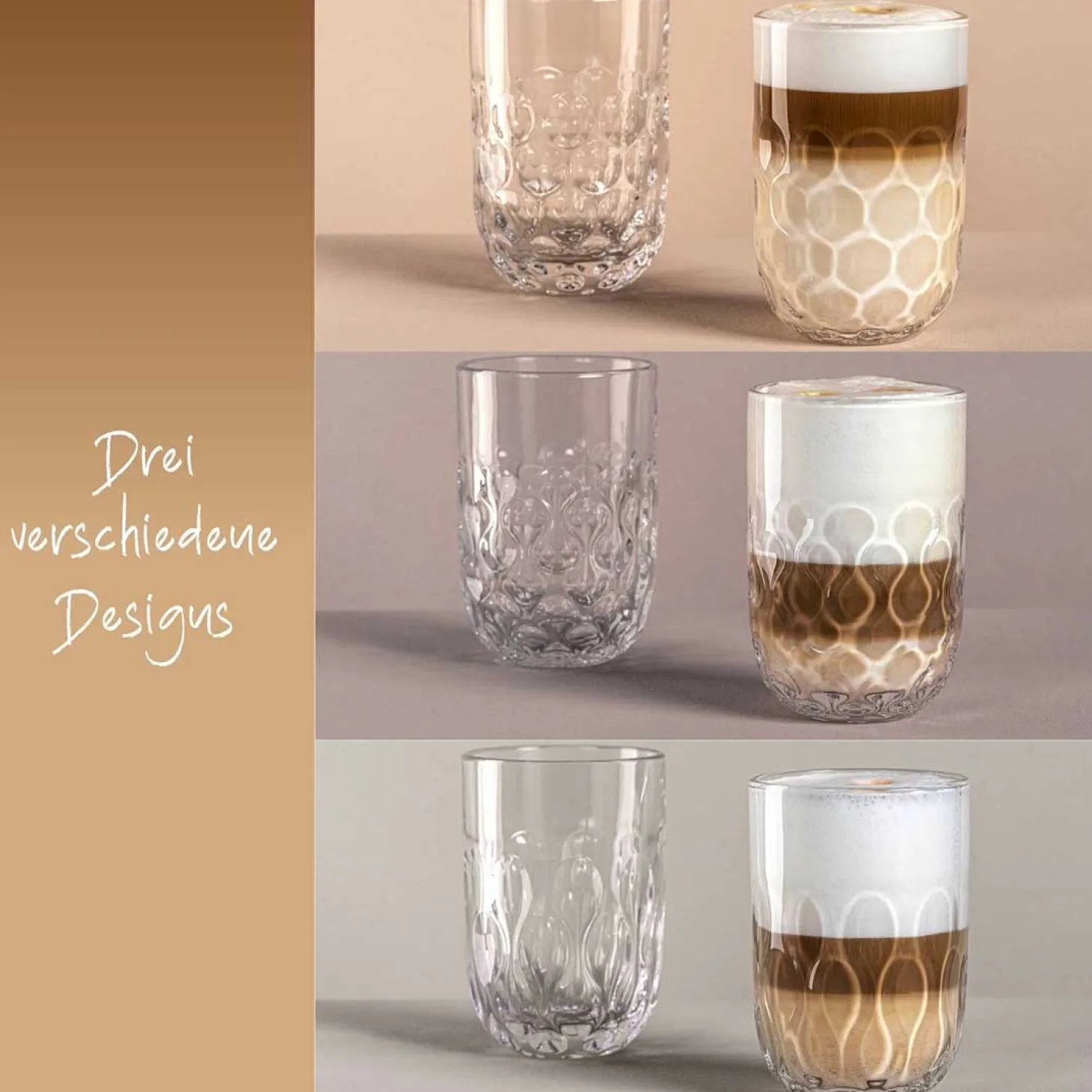 Latte Macchiato Set GOCCE 6-teilig
