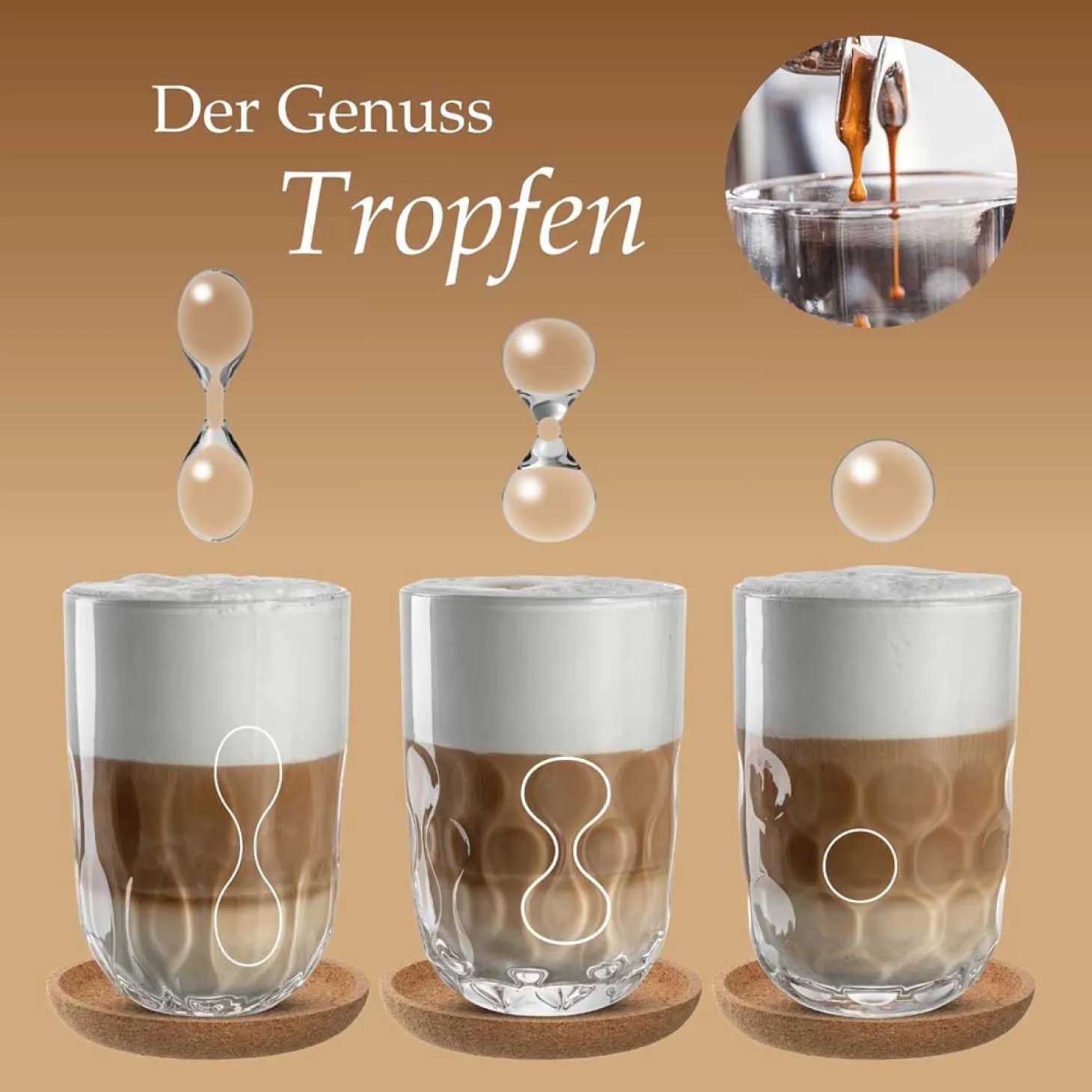 Latte Macchiato Set GOCCE 6-teilig