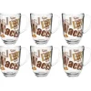 Latte Macchiato Tasse NAPOLI 380ml 3farbig 6er-Set