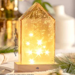 LED Haus 22 cm amber MAGICO