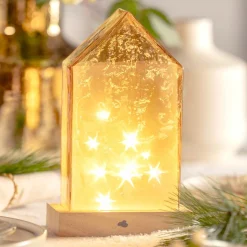 LED Haus 22 cm amber MAGICO