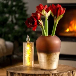 LED Kerze CAPANNA 27 cm gold