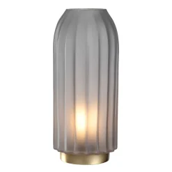 LED Lampe SILENZIO 28 cm grau satiniert