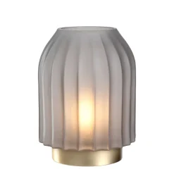 LED Lampe SILENZIO 22 cm grau satiniert