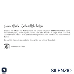 LED Lampe SILENZIO 22 cm grau satiniert