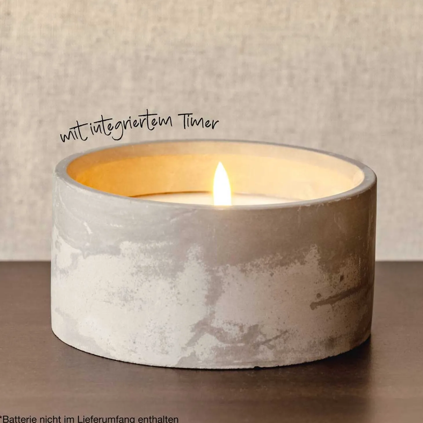 LED Licht SILENZIO Beton 8 cm breit