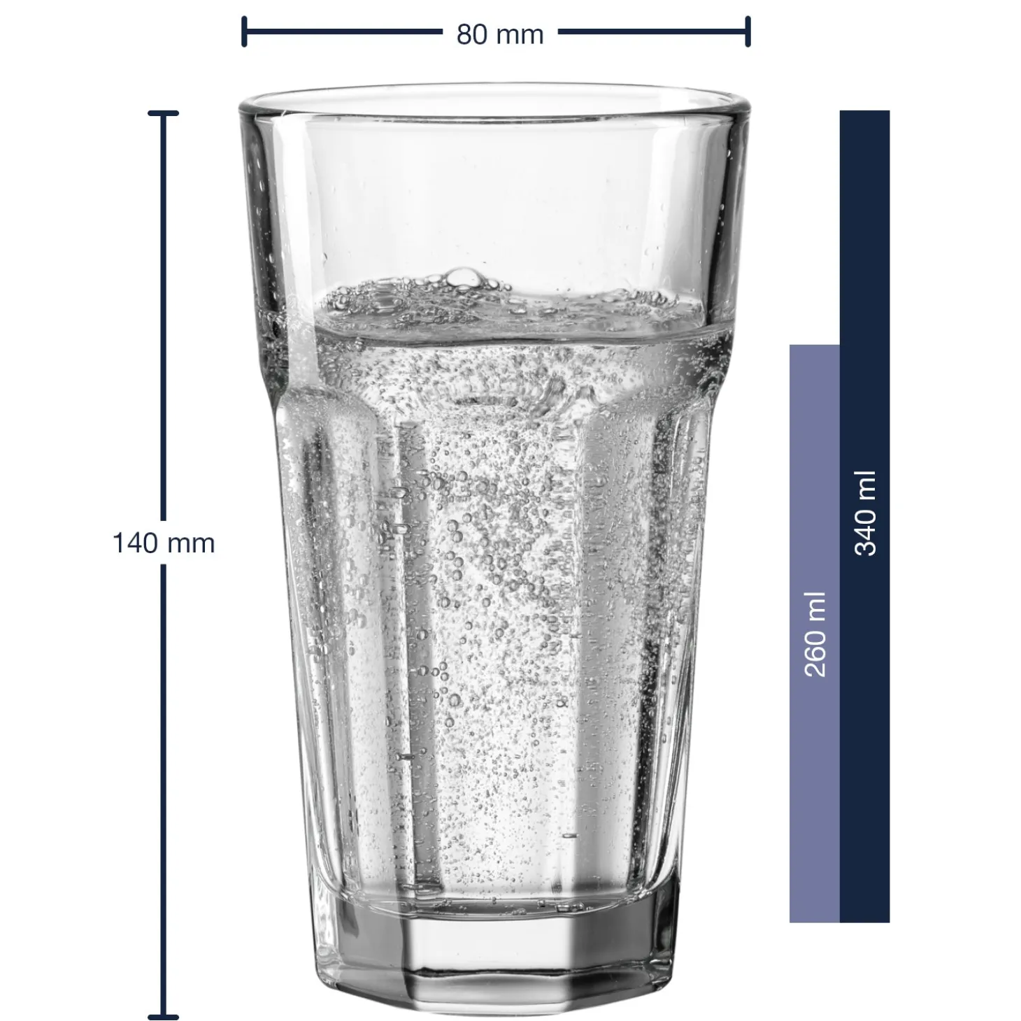 Longdrinkglas ROCK 340 ml 6er-Set