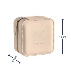 Reiseetui JEWELS taupe 10x10 cm