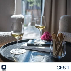 Rieslingglas CESTI 280 ml 6er-Set + Poliertuch